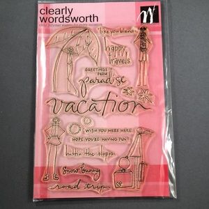 Clearly Wordsworth clear polymer stamps - vacation